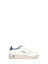 Autry White Grained Leather Medalist Low Sneakers In White
