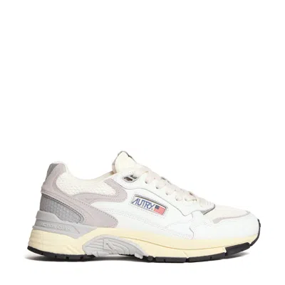 Autry White Gray Mesh Suede Sneakers