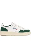 Autry White Green Lace-up Sneakers In White