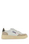 Autry Medalist Low Marshmallow And Burgundy Leather Sneakers In White