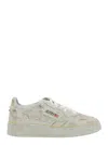 Autry Medalist Silver-colored Sneaker With Lived-in Effect And All-over Bead Application In Leather Blend  In White