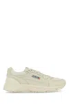 Autry Hyperway Sneakers In Whisper White Laminated Leather And Mesh In White