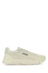 Autry White Leather And Mesh Hyperway Sneakers In White