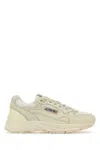 Autry Hyperway Sneakers In Whisper White Laminated Leather And Mesh In Neutral