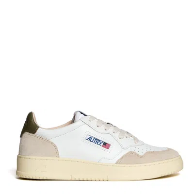 Autry White Leather And Suede Sneakers With Contrasting Accents In Multi