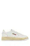 Autry Medalist Low Vintage X Mihara Yasuhiro White Sneakers With Handcrafted Sole In Leather Man In White