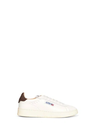 Autry Dallas Leather Low-top Sneakers In White
