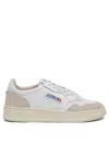 Autry White Leather Flats In White