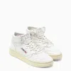 Autry Leather High Top Sneakers With Padded Collar In White