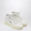 Autry Leather High Top Sneakers With Padded Collar In White