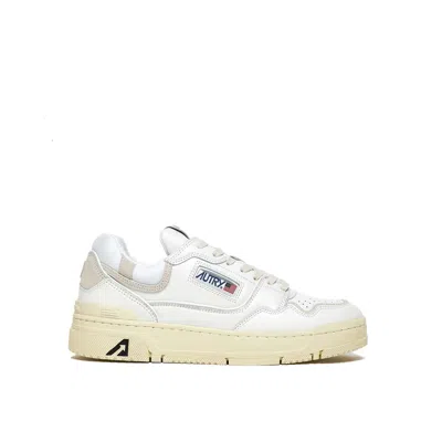 AUTRY WHITE LEATHER LOW TOP SNEAKERS