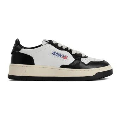 Autry White Leather Medalist Bicolor Sneakers In Black
