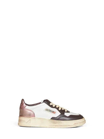 Autry White Leather Medalist Low Super Vintage Sneakers In Multi