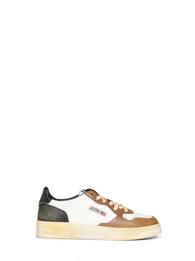 Autry White Leather Medalist Low Super Vintage Sneakers In Multi