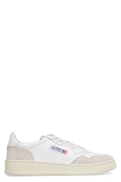 AUTRY AUTRY  WHITE LEATHER MEDALIST LOW-TOP SNEAKERS