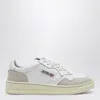 Autry Low Sneaker With Perforated Detailing And Contrast Panel In White