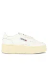 Autry Sneakers Medalist Platform In Suede And Leather White And Gray. In White