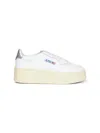 Autry White Leather Medalist Platform Sneakers In White