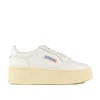 Autry White Leather Medalist Platform Sneakers In Multi