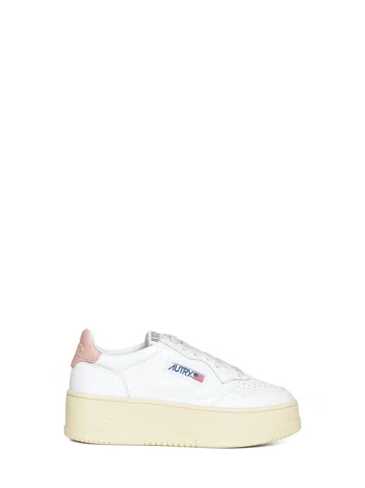 Autry White Leather Medalist Platform Sneakers