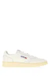 Autry 'medalist' White Low Top Sneakers With Logo Detail In Leather Man In White