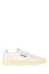 Autry 'medalist' White Low Top Sneakers With Logo Detail In Leather Man In White