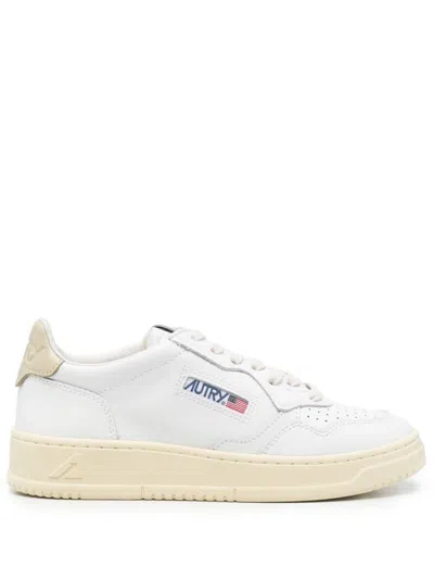 AUTRY WHITE LEATHER 'MEDALIST' SNEAKERS AUTRY