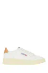 Autry White Leather Medalist Sneakers In White/sand