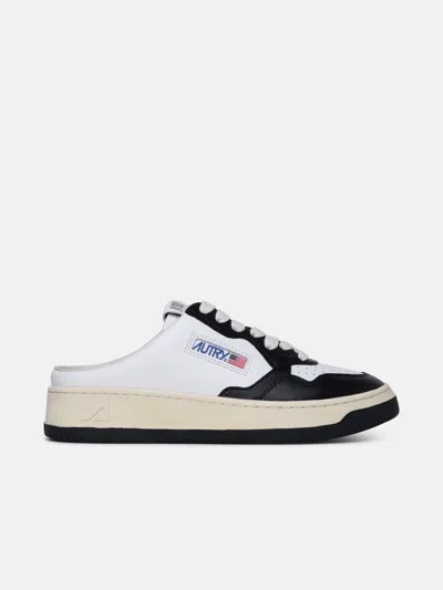 Autry White Leather Mule Sneakers