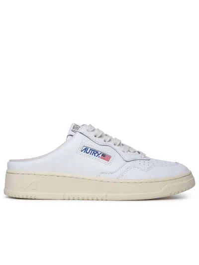AUTRY AUTRY WHITE LEATHER MULE SNEAKERS