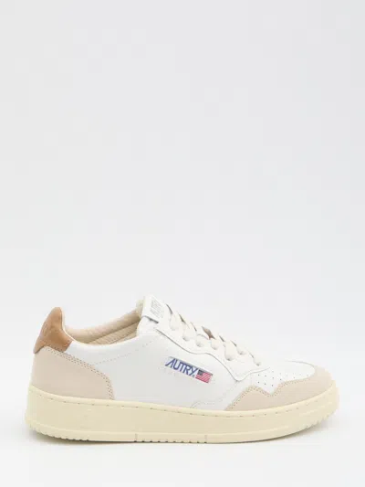 Autry White Leather Nylon Sneakers