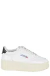Autry White Leather Platform Low Sneakers In White