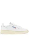 Autry White Leather Round-toe Sneakers In White