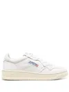 Autry Medalist Low-top Bicolor Leather Sneakers In White