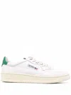 Autry Low-top Sneakers With Mixed Textures And Contrast Heel Tab In White