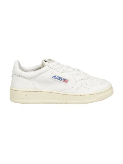 Autry White Leather Sneakers In Neutrals
