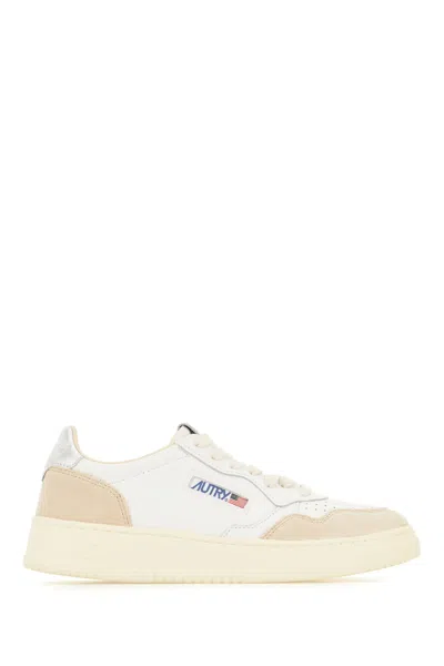 Autry White Leather Sneakers In Multi