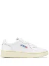 AUTRY WHITE LEATHER SNEAKERS WITH LOGO WOMAN