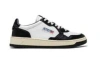 Autry Low-top Sneakers With Textured And Smooth Leather Design In White