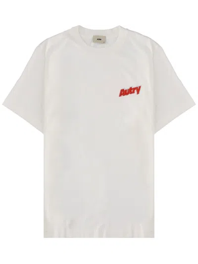Autry White Logo Crew Neck T-shirt
