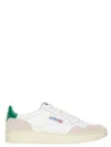 Autry Low-top Sneakers With Mixed Textures And Contrast Heel Tab In White