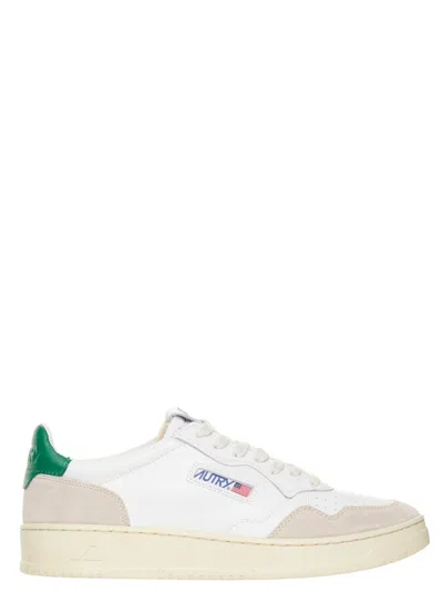 AUTRY WHITE LOGO LOW TOP SNEAKERS