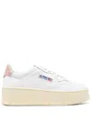 Autry White Low Top Sneakers With Oversized Platform