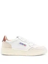 Autry 'medalist' White Low Top Sneakers With Logo Patch On Tongue And Side In White