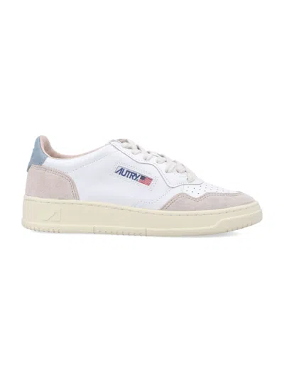 AUTRY WHITE LOW TOP LOGO SNEAKERS