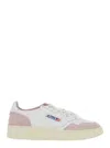 Autry 'medalist' White Low Top Sneakers With Logo Patch On Tongue And Side In White