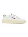 Autry Medalist Low Leat Leat Wht Gold In White