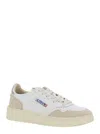 Autry Medalist White Low Top Sneakers With Logo Patch On Tongue And Side In Leather Blend Woman In White