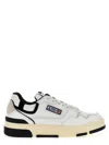 Autry White Low Top Sneakers With Black Details And Logo Patch In Leather And Suede Man In White