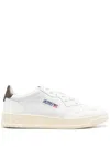 Autry Medialist' White Leather Sneakers In White